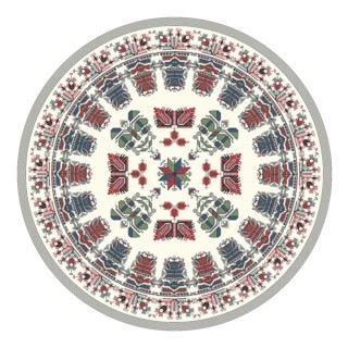 Traditional Bulgarian embroidery design element over white background