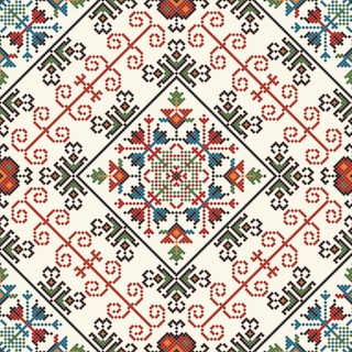 Traditional Bulgarian embroidery vector pattern