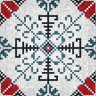 Mosaic tiles background, seamless vector pattern