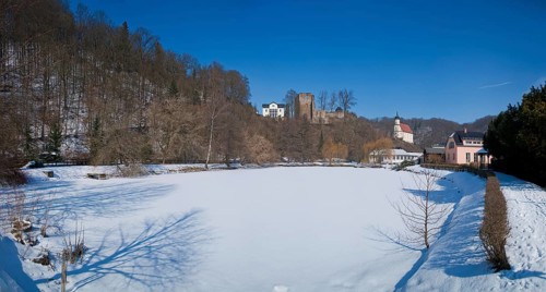 Tharandt Castle is the ruins of an important Spornburg for Saxon history on a mountain spur