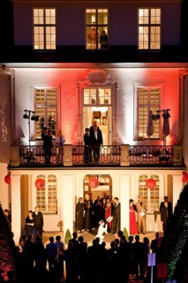 Summer night ball at Wackerbarth Castle. Schloss Wackerbarth or Wackerbarths Ruh' is a baroque