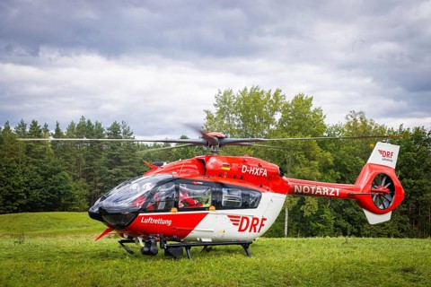 Winch rescue training of the rescue helicopter, Christoph 62, on the occasion of the 50th