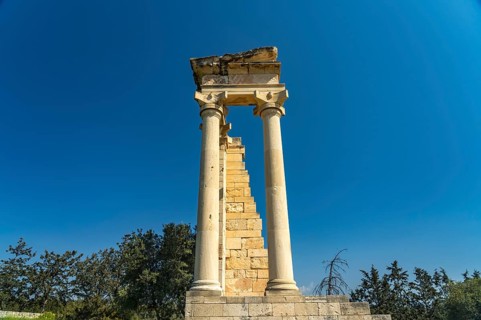 Sanctuary and temple of Apollo Hylates in the ancient city of Kourion, Episkopi, Cyprus, Europe