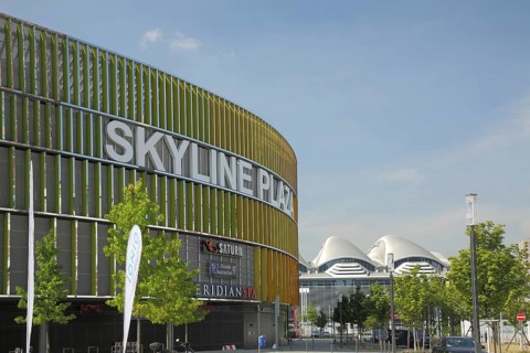 Skyline Plaza building at the trade fair, Platz der Einheit, Bockenheim, Main, Frankfurt, Hesse,
