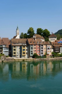 View of Laufenburg, Rhine, Canton Aargau, Switzerland, Europe