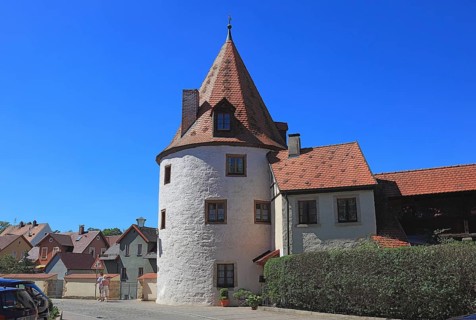 Germany, Middle Franconia, town of Weissenburg, tower of the town wall, the Scheibleinsturm, built