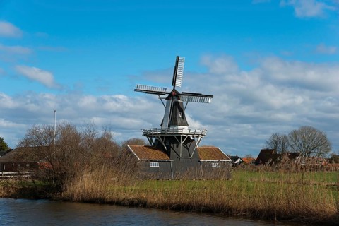 Bovenrijge mill, sawmill, polder mill, hulling mill and grain mill, Ten Boer, Groningen,