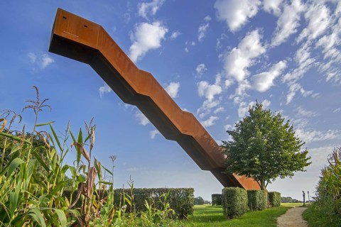 Vlooyberg Tower, Vlooybergtoren, stairway to heaven, corten steel stairs and observation tower near