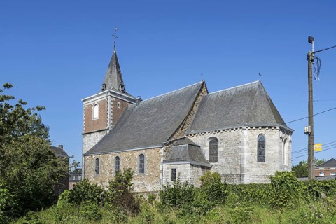 Eglise Saint-Pierre, St Peter's church in the village Villers-le-Temple near Nandrin, province of