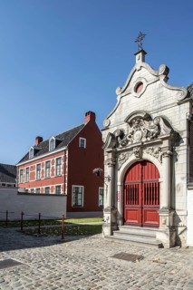 The small beguinage O. L. V. Ter Hooyen, Our Lady of Hooie, Our-Lady Ter Hooyen in Ghent, Belgium,