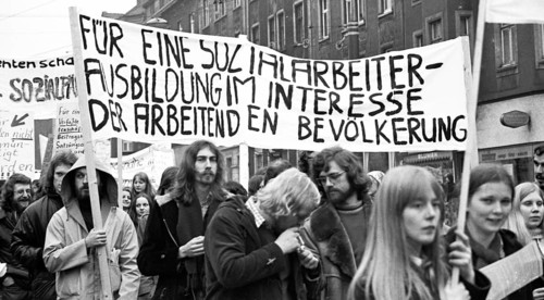 Students at Dortmund University demonstrated on 30.01.1975 against what they saw as a worsening of