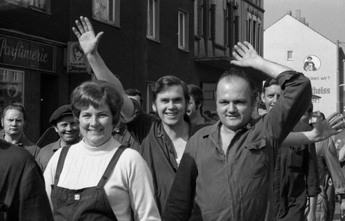The spontaneous strikes, here at Opel in Bochum on 15.9.1969, went down in history as the September