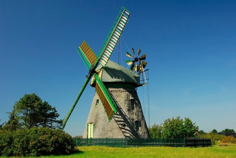 Windmill, Museum of Local History, Amrum Island, North Frisia, Schleswig-Holstein, Germany, Europe