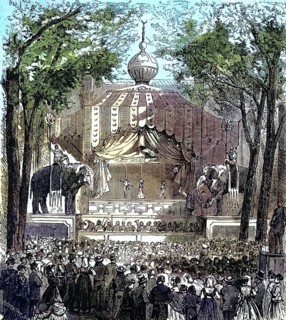 Festivities in Turin, Popular Performance of the Theatre of Gianduja in the Garden of the Royal