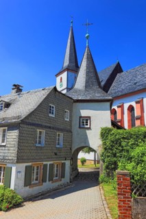The fortified church Zum Heiligen Geist in Grafengehaig. It is one of the best-preserved and oldest