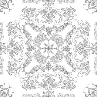 Hand drawn seamless floral pattern on a white background, vector textile template