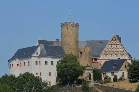 Scharfenstein Castle, Drebach, Ore Mountains, Saxony, Germany, Europe