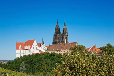 Meissen castle hill with cathedral