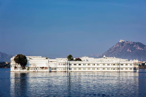UDAIPUR, INDIA, NOVEMBER 23, 2012: Lake Palace (Jag Niwas) in Lake Pichola, Udaipur, Rajasthan.