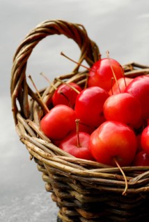 Ornamental apples (Malus), basket