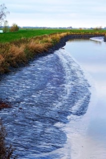River Leda, low water, silt input, tides, East Frisia, Germany, Europe