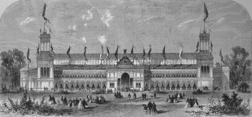 The Palace of the Third Schützenfest in Vienna, 1869, Austria, Historic, digitally restored