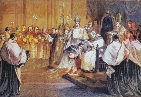 Pope Pius IX presenting the Cardinal's Hat to Lucien-Louis-Joseph-Napoleon Bonaparte, 4th Prince of
