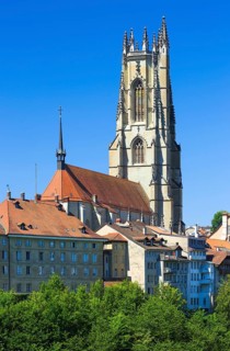 St. Nicholas Cathedral, Fribourg, Canton Fribourg, Switzerland, Europe