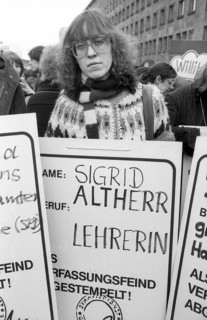 People affected by the Radical Decree and their friends demonstrated against occupational bans 02