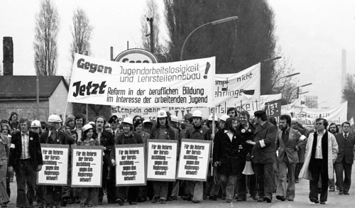 Demonstration of 30, 000 of the DGB youth against unemployment and better vocational training on 19