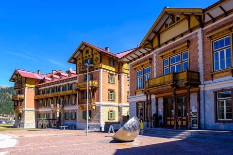 Former Grand Hotel Toblach, Toblach, Pustertal, South Tyrol, Italy, Europe