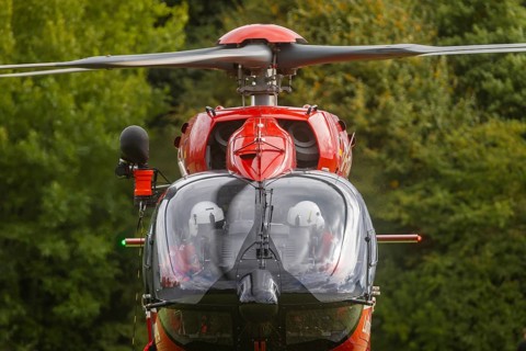 Winch rescue training of the rescue helicopter, Christoph 62, on the occasion of the 50th