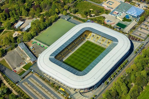Rudolf Harbig Stadium, the home of Dynamo Dresden