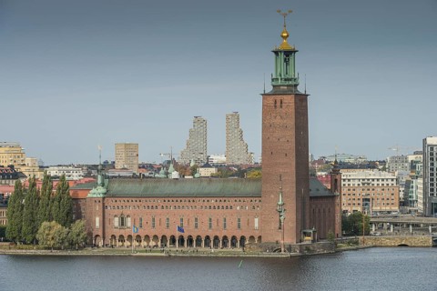 Stockholms Stadshus City Hall, Riddarfjärden, Stockholm, Sweden, Europe