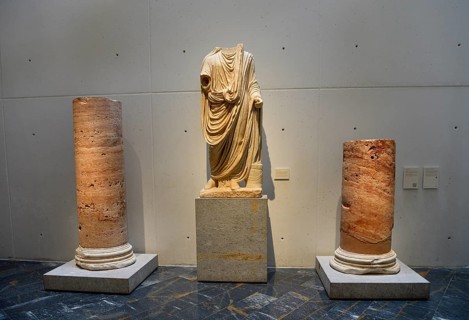 Exhibits in the Museo del Teatro Romano, Museum at the Roman Amphitheatre, Cartagena, Region of