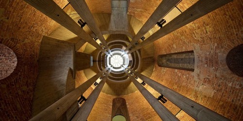 Interior shot, view of the bell tower, French Cathedral, Gendarmenmarkt, Berlin, Germany, Europe