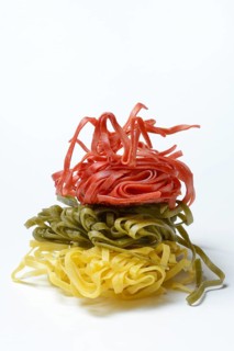 Tagliatelle tricolore, Italian pasta, pasta, pasta type