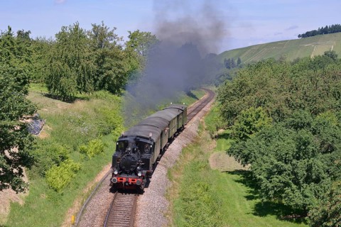 Achertalbahn, Achertal railway, historic steam train, Kappelrodeck, Baden-Württemberg, Germany,