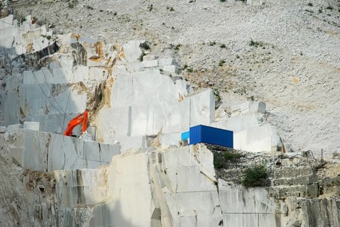 Mining of marble, quarry, Carrara, Italy, Europe