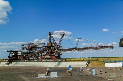 Ferropolis is an industrial museum and event venue in Gräfenhainichen, east of Dessau-Roßlau, on a