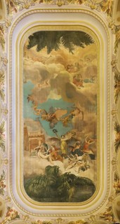 Belle Epoque Amazon Theatre, Noble Hall frescoes, Manaus, Amazonia State, Brazil, South America
