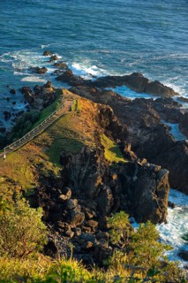Coastline, rocky coast, surf, sea, ocean, pacific, holiday, travel, nice weather, sun, Byron bay,