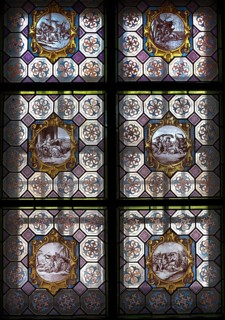 Stained glass window in the Villa del Principe, Palazzo di Andrea Doria, Piazza dei Principe, Genoa