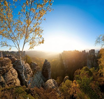 Bastei view in Saxon Switzerland