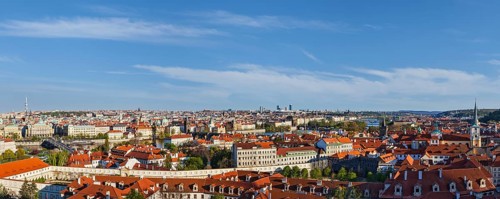 Panorama view of Prague from Prague Castle. Prague, Czech Republic, Europe