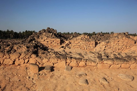 Settlement remains of the city and incense port of Al-Baleed, Unesco World Heritage Site, Salalah,