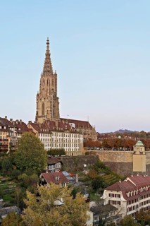 View of the old town, Bern Minster, Bern, Canton of Bern, Switzerland, Europe
