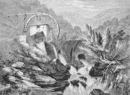 The Gold Mine of Vigra in Wales, 1869, England, Historic, digitally restored reproduction of a 19th