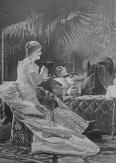 In the absence of the ruler, the servants enjoy themselves, 1895, England, Historic, digitally