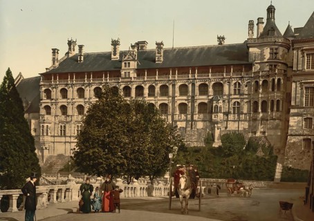 The Castle, wing of Francis I, the facade, Blois, France), c. 1890, Historic, digitally enhanced